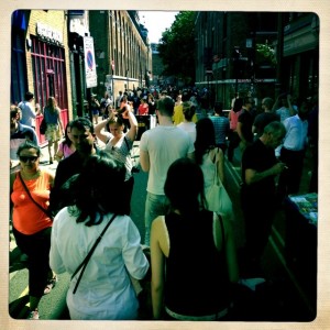 Crowds at market