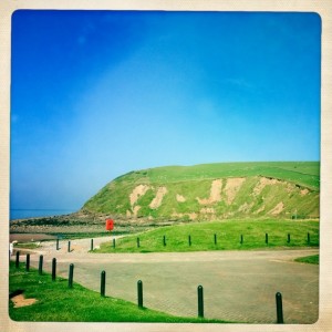 Start of Coast to Coast along cliffs by the Irish Sea