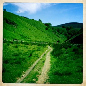 Looking back from the valley floor