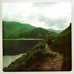 Tony on south side of Ennerdale Lake before it got ugly.