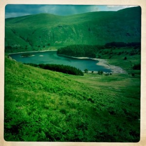 Climbing back up hill after Angle Tarn