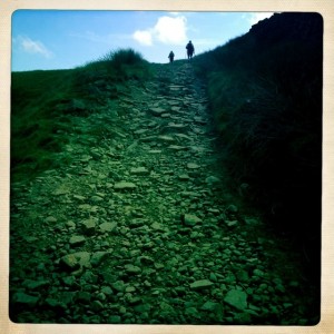 Steeper and rougher. 