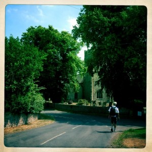 Tony walking in Bolton-on-Swale 