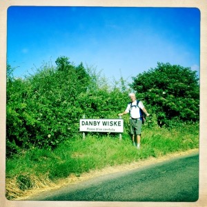 Tony at Danby Wiske sign Yeah