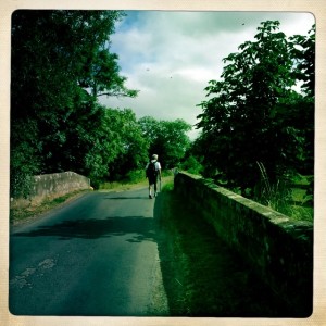 Tony on road out of Danby Wiske 