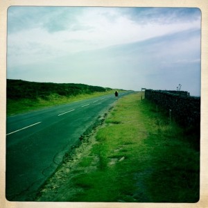 Road on the moors from Lion Inn